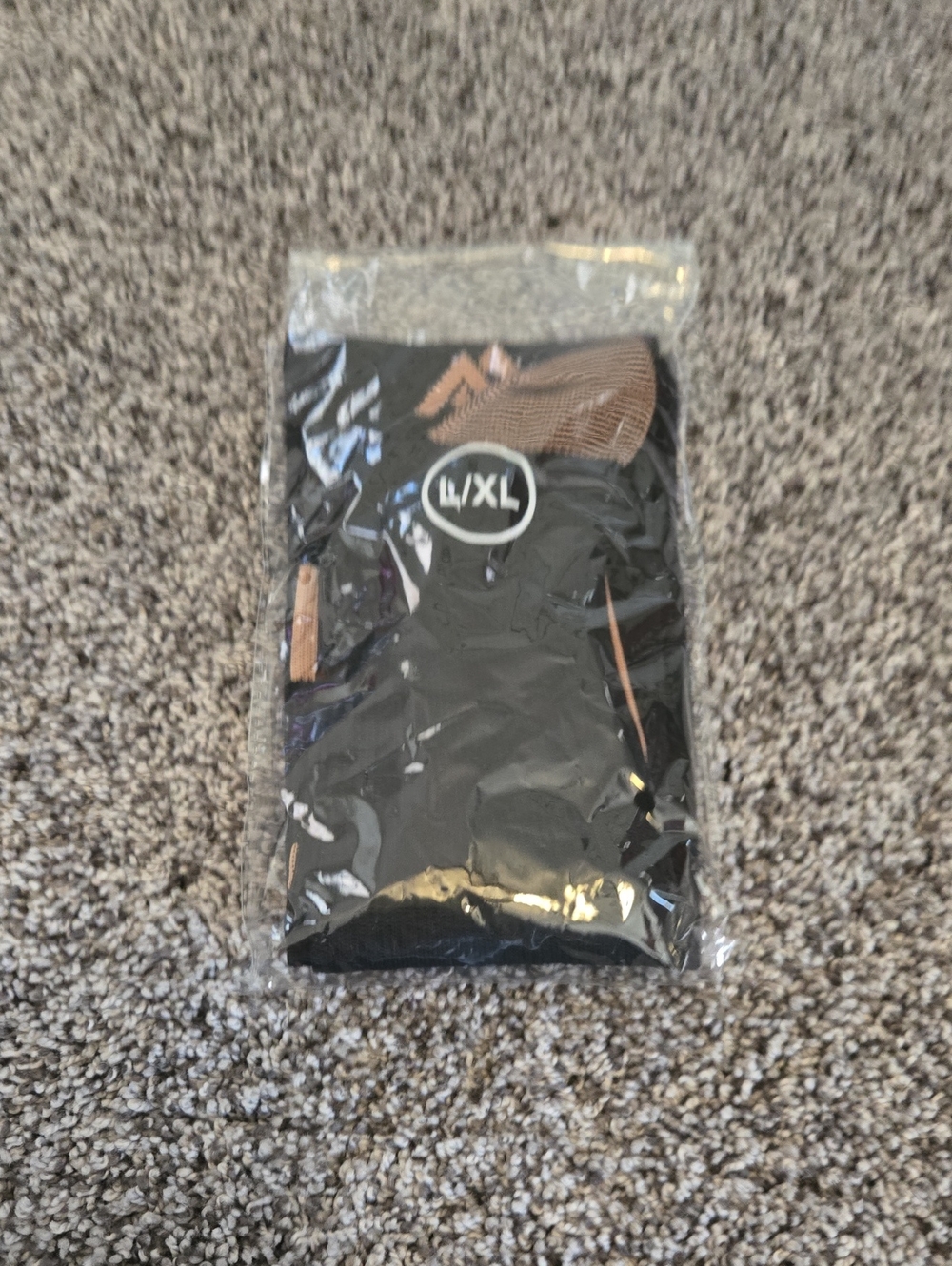 Black Socks with Copper Accent - 4/XL